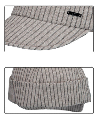 striped newsboy cap