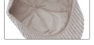 striped newsboy cap