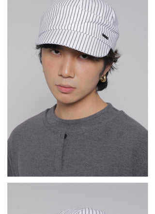 striped newsboy cap