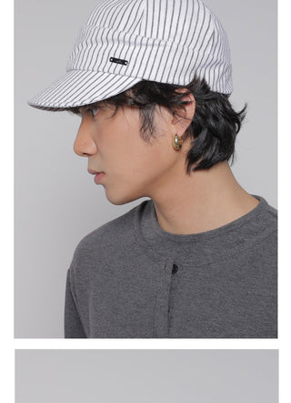 striped newsboy cap