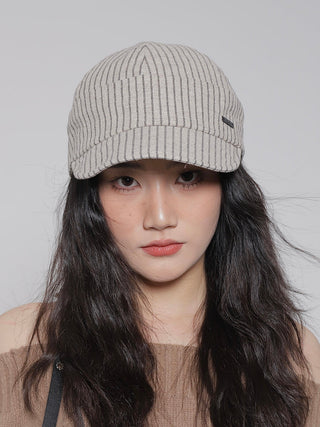 striped newsboy cap