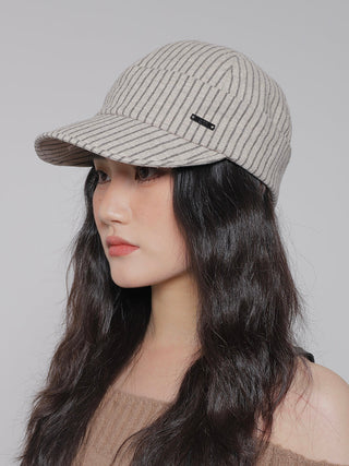 striped newsboy cap