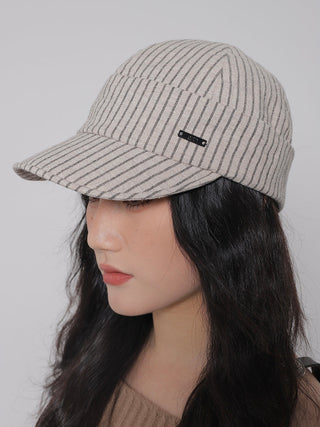 striped newsboy cap