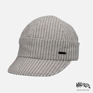 striped newsboy cap