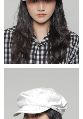 denim flat beret