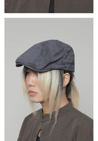 tie-dyed rivet beret