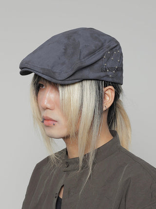 tie-dyed rivet beret