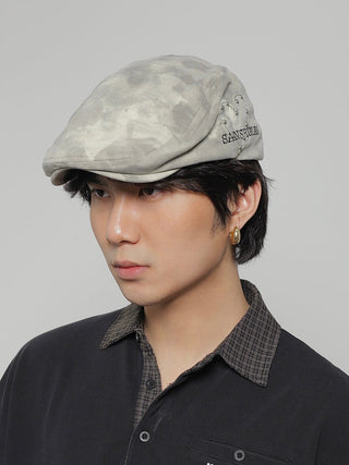 tie-dyed rivet beret