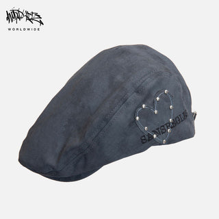 tie-dyed rivet beret