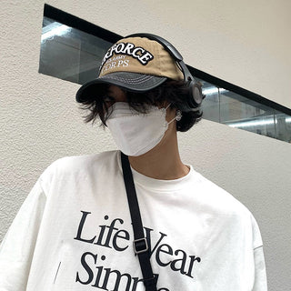 distressed letter cap