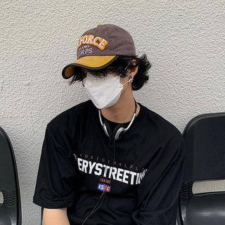 distressed letter cap