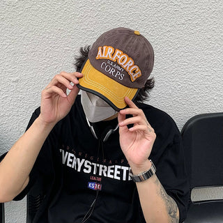 distressed letter cap