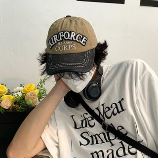 distressed letter cap