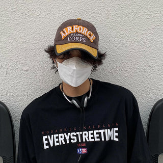 distressed letter cap