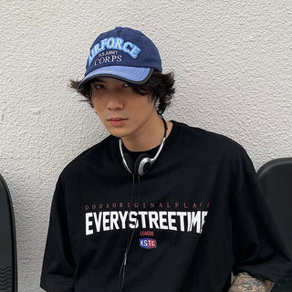 distressed letter cap