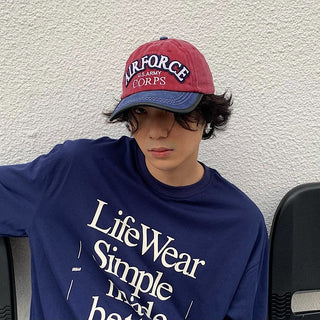 distressed letter cap