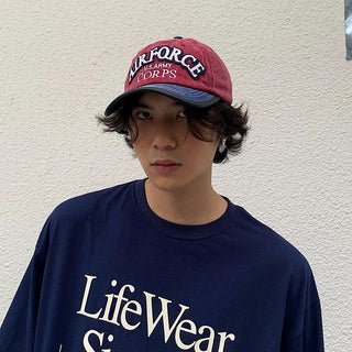 distressed letter cap