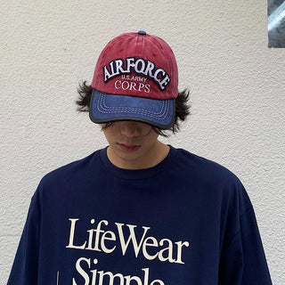 distressed letter cap