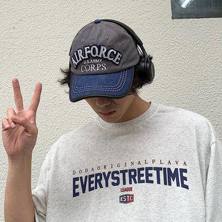 distressed letter cap