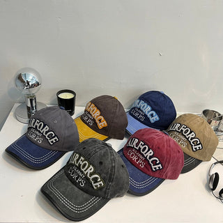 distressed letter cap