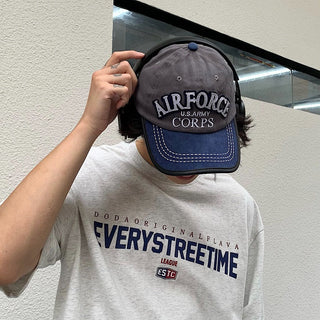 distressed letter cap