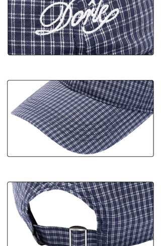 plaid letter cap