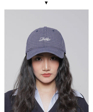 plaid letter cap