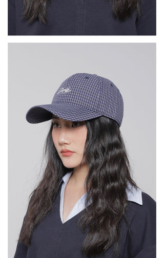 plaid letter cap