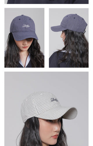 plaid letter cap