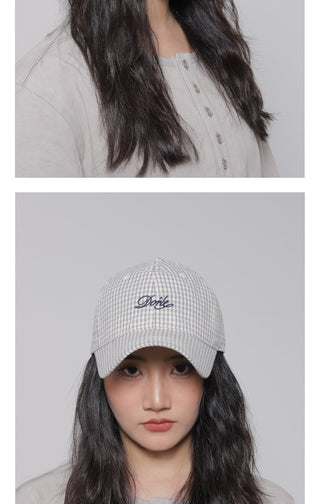 plaid letter cap