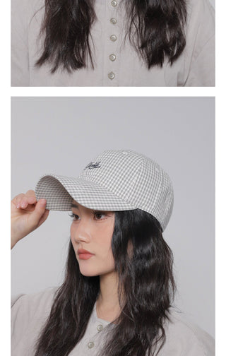 plaid letter cap