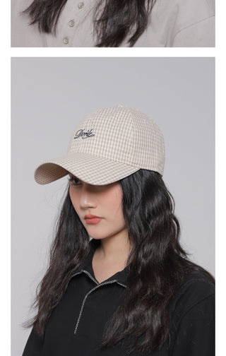 plaid letter cap