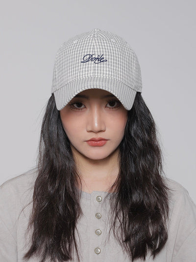 plaid letter cap