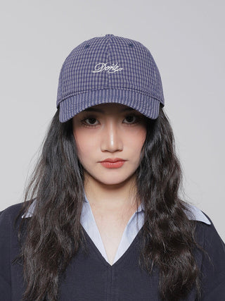 plaid letter cap