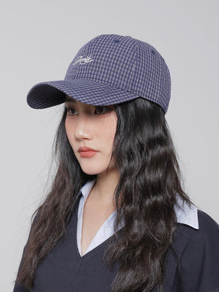 plaid letter cap