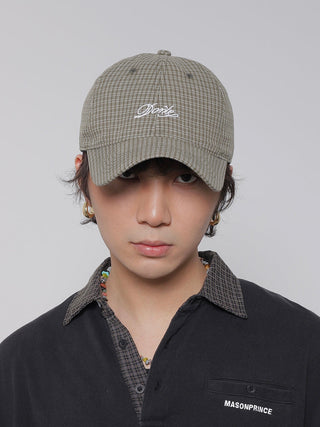 plaid letter cap