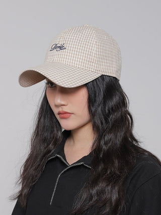 plaid letter cap