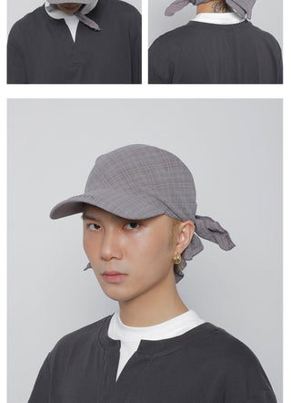 plaid strap tam