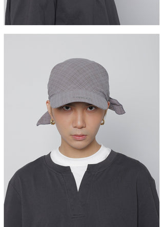 plaid strap tam