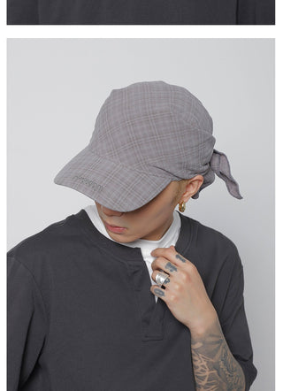 plaid strap tam