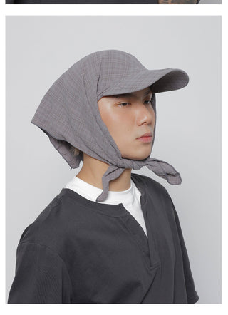 plaid strap tam
