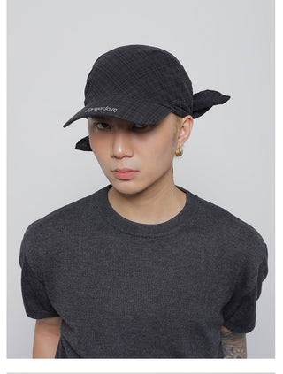 plaid strap tam