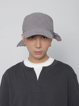plaid strap tam