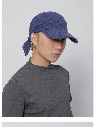 plaid strap tam