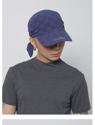 plaid strap tam