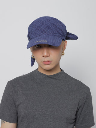 plaid strap tam