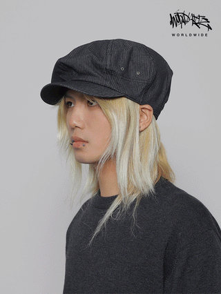 striped thin beret