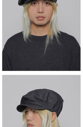 striped thin beret