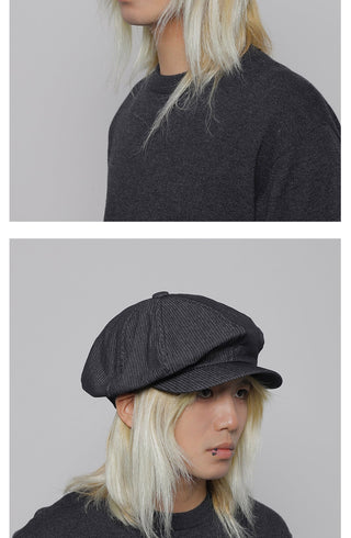 striped thin beret