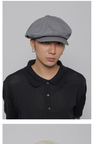 striped thin beret